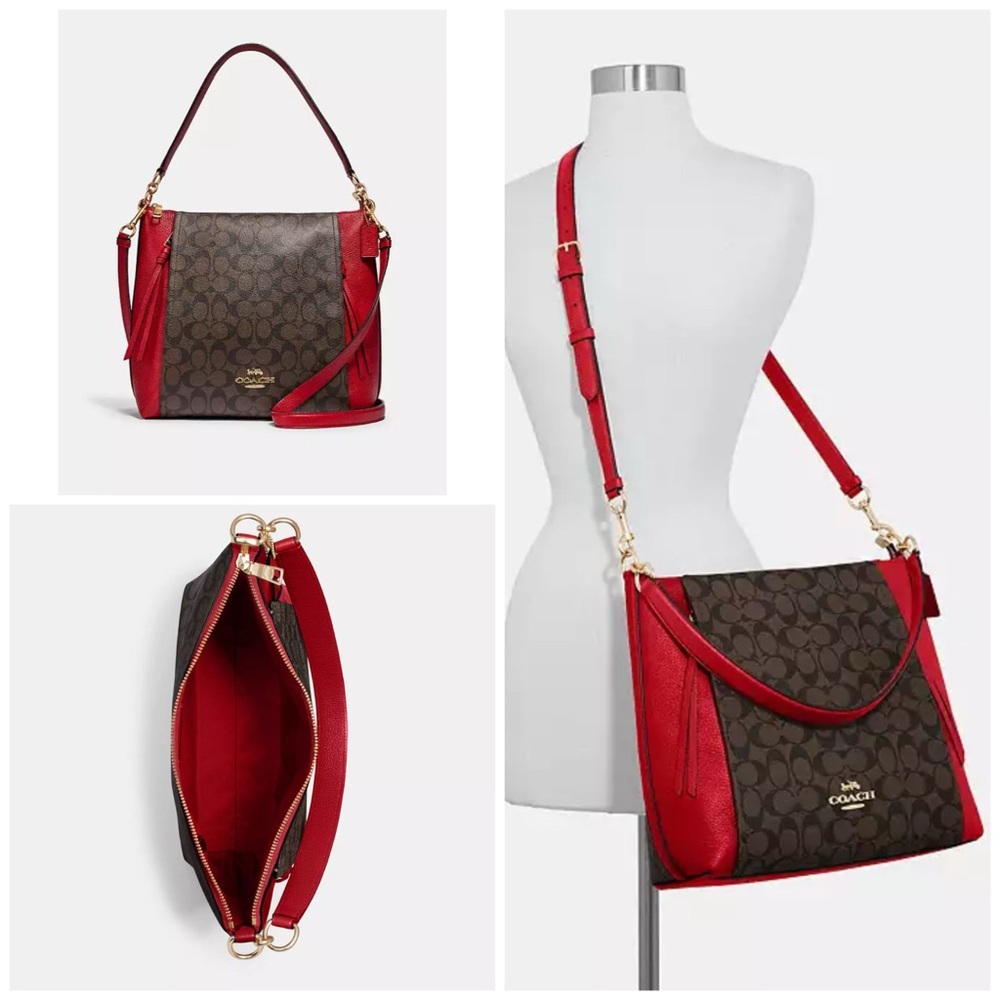 COACH Marlon Hobo in Signature Canvas